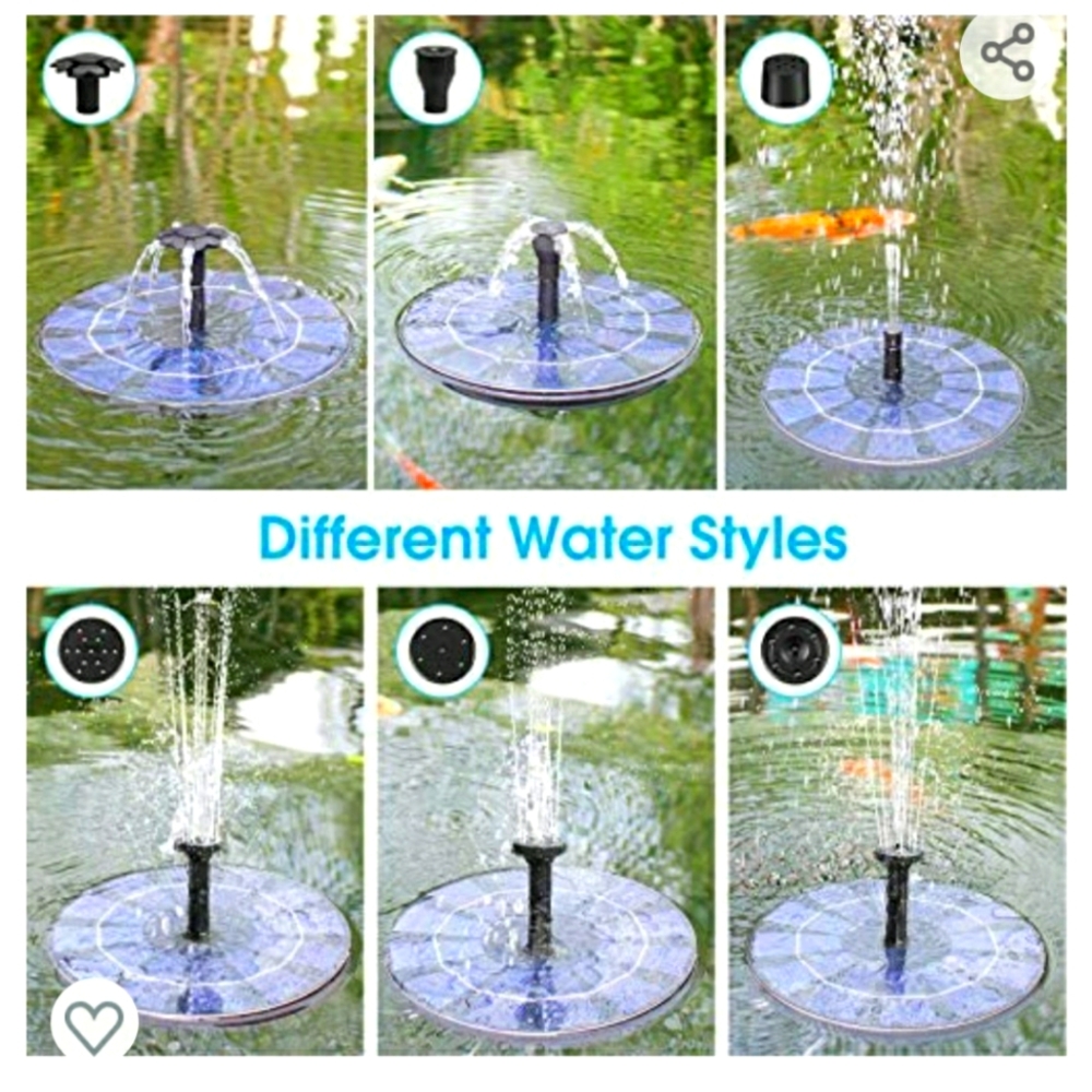 Solar Powered fountain for pond, pool, or aquarium